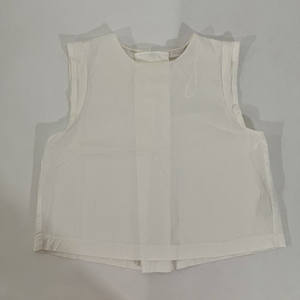 Zara Trafaluc Collection White Crop Top Size S